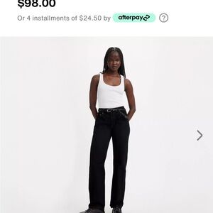 Levi 501 90s, Black, W27 L30